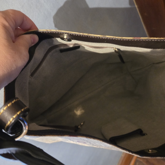 Designer Patterned Tan Shoulder Bag - Picture 2 of 3